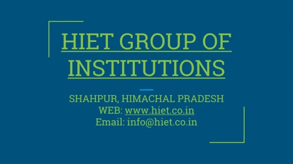 BA LLB | Best Law College In Himachal Pradesh | HIET