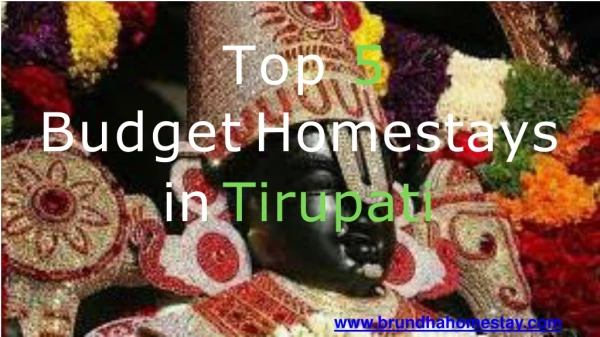 Top 5 Homestays in Tirupati