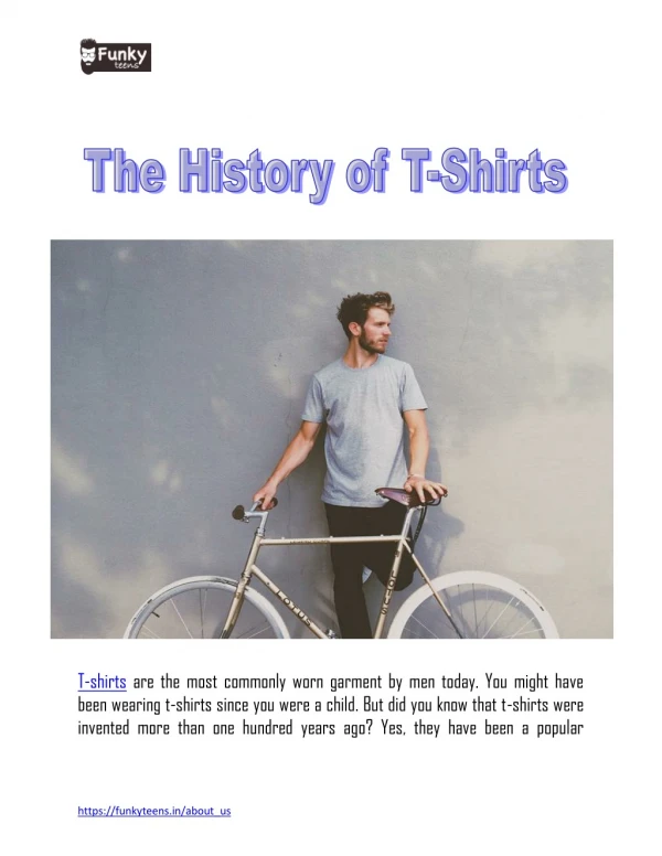 HISTORY OF T-SHIRTS
