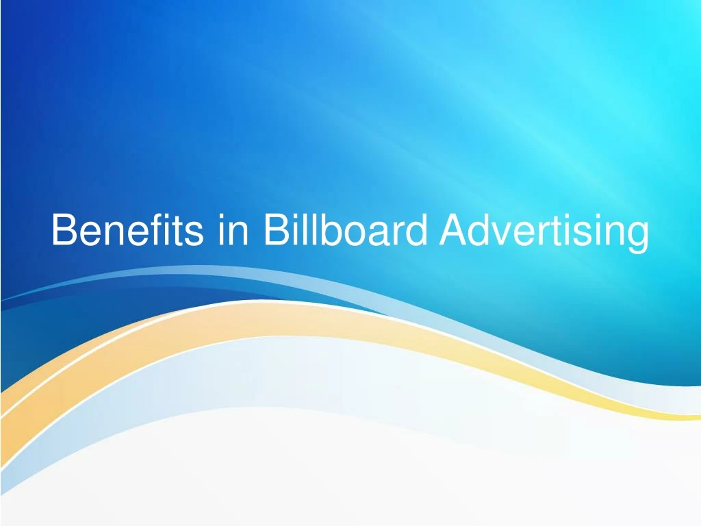 benefits in billboard advertising