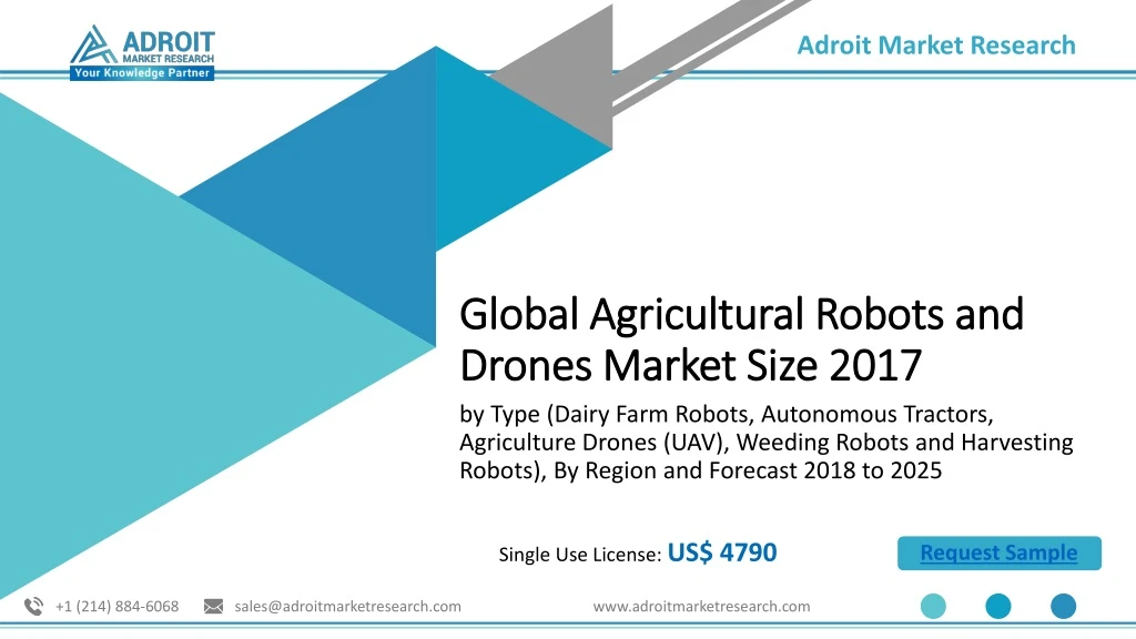 global agricultural robots and drones market size 2017