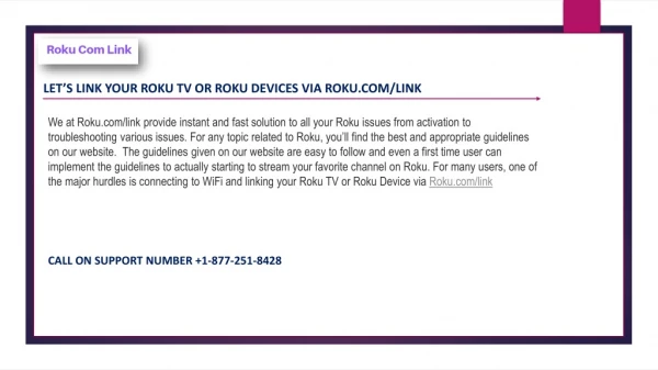 Roku.com/link | 1-877-251-8428 Roku Activate Now