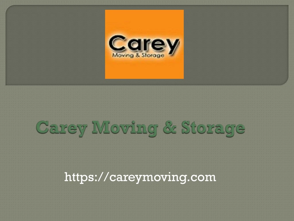 carey moving storage