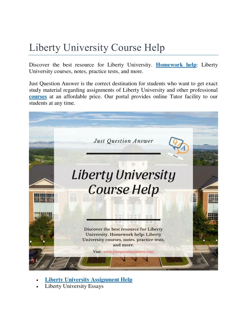 liberty university course help