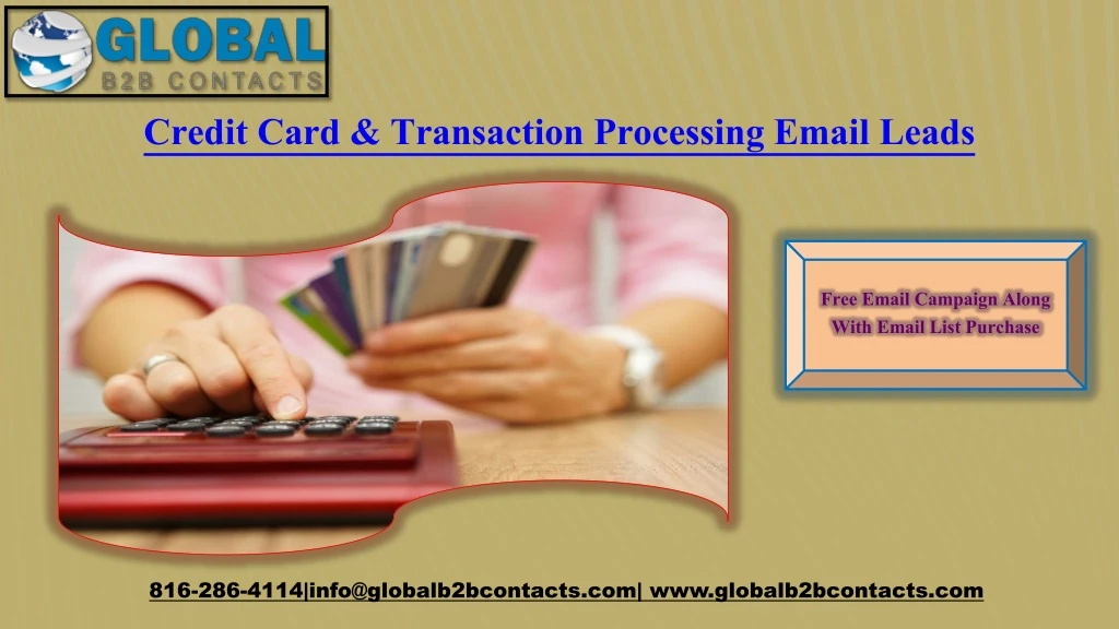credit card transaction processing email leads