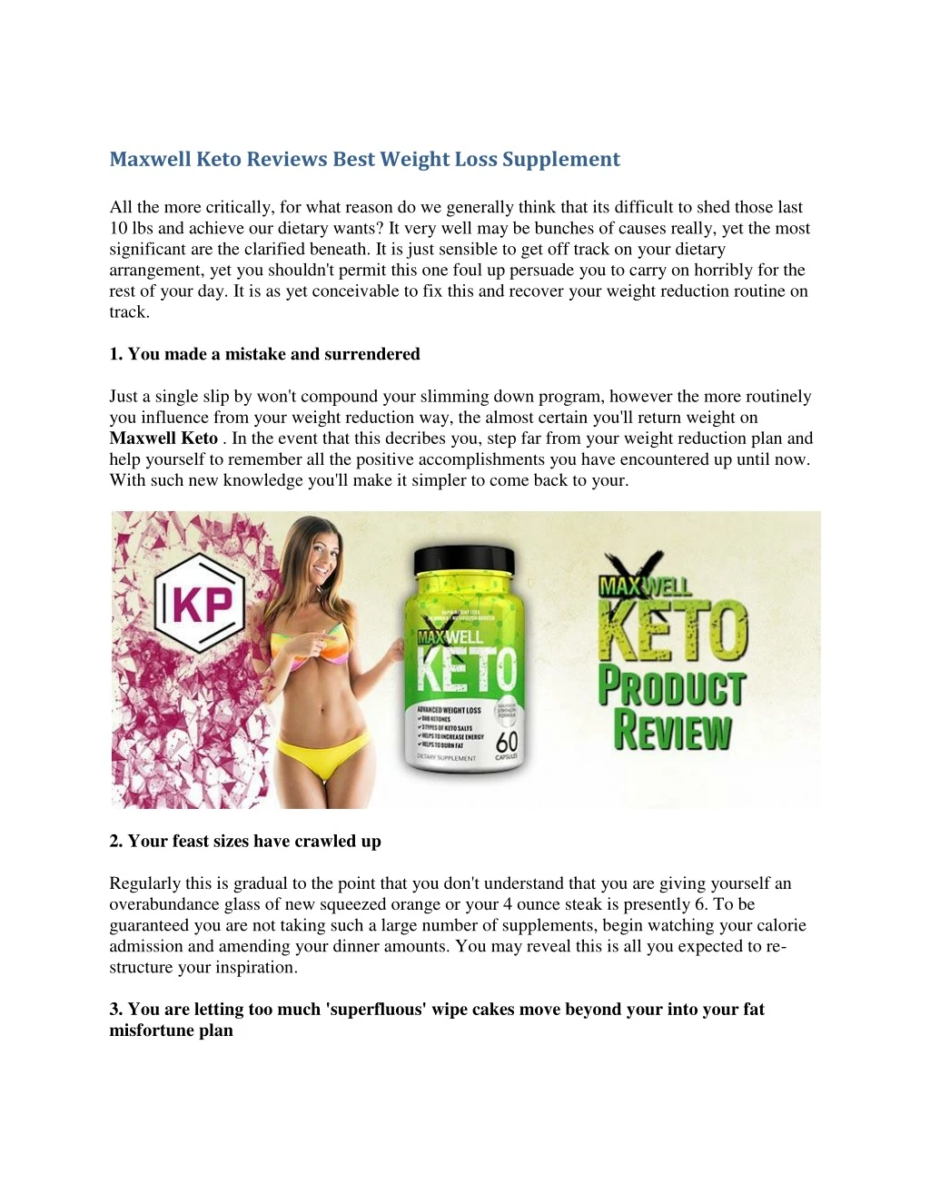 maxwell keto reviews best weight loss supplement