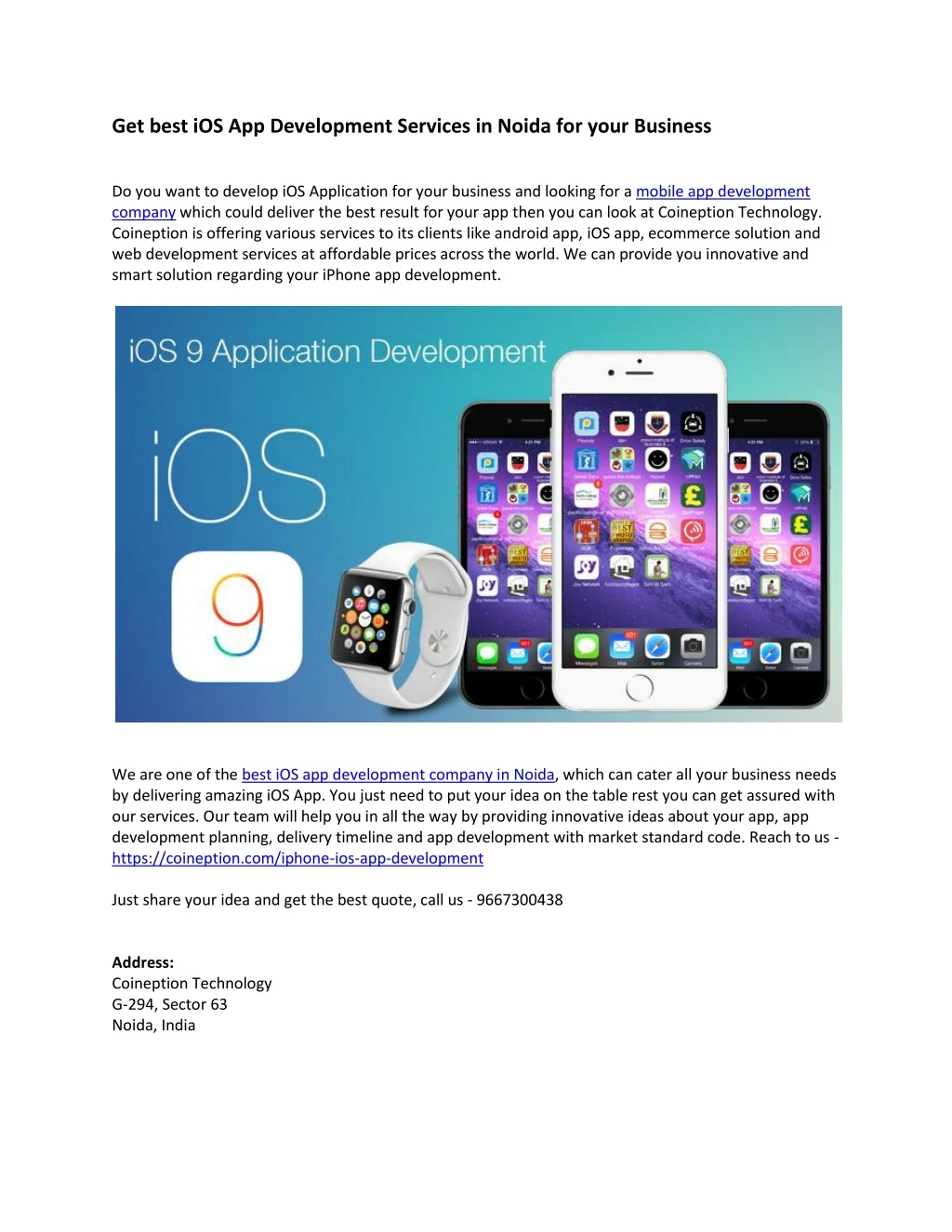 get best ios app development services in noida