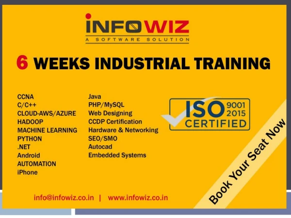 Best Six Weeks industrial training in Chandigarh