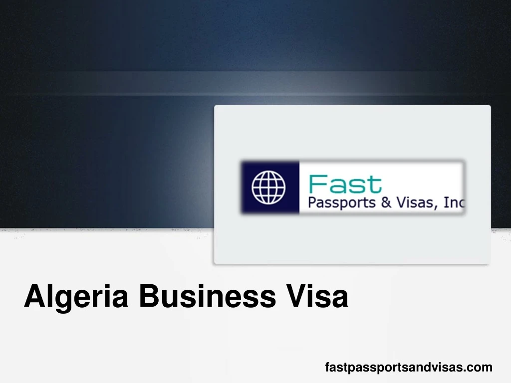 algeria business visa