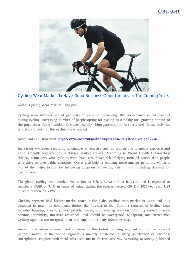 Cycling wear market