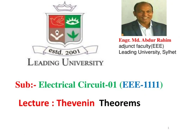 dc circuit thevenin theorem