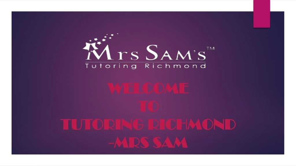 welcome to tutoring richmond mrs sam