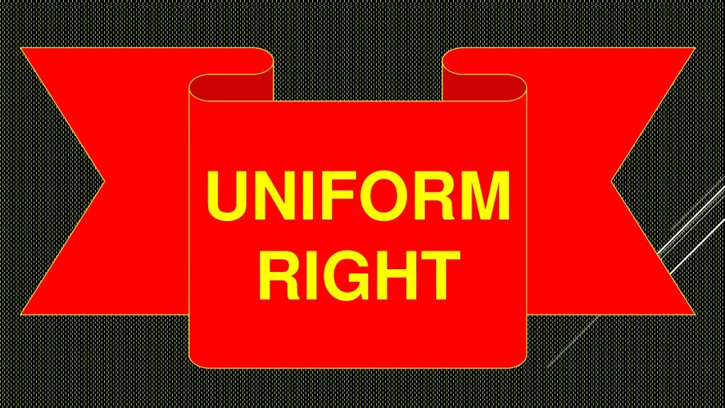 uniform right