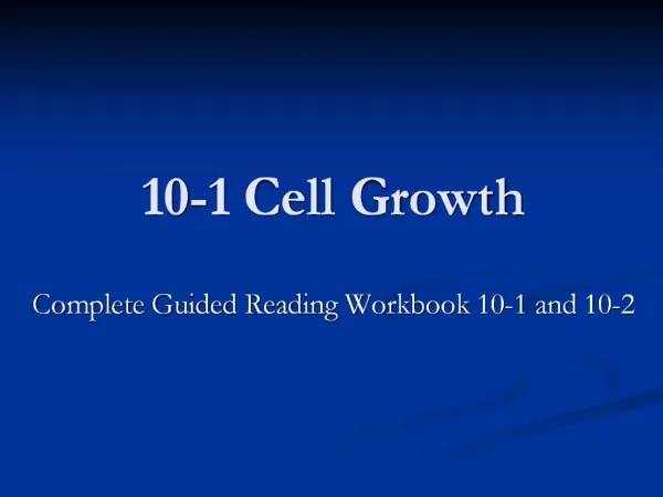 10-1 Cell Growth