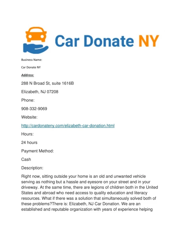 Car Donate NY