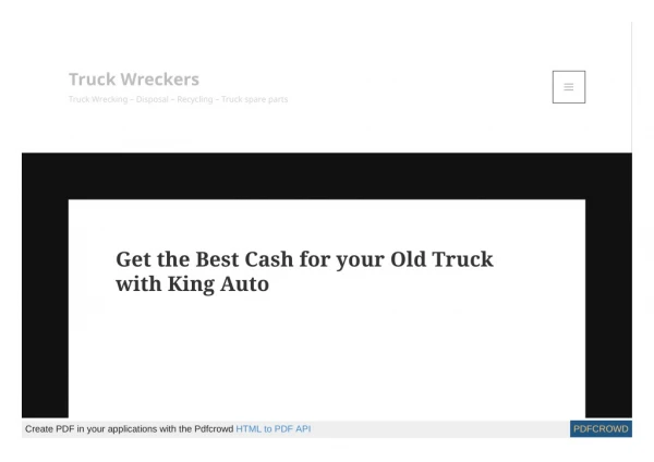 Get the Best Cash for your Old Truck with King Auto