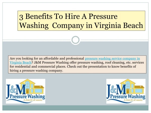 3 Benefits To Hire A Pressure Washing Company in Virginia Beach