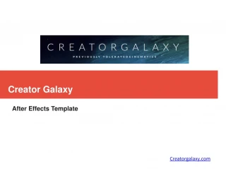 After Effects Template - slide 1