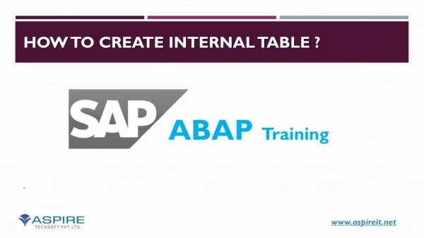 Best SAP ABAP Training Institute with Placement in Pune | Aspire