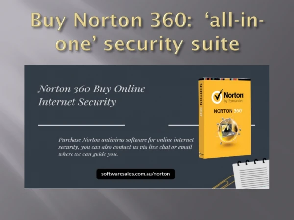 Buy Norton 360: ‘All-in-One’ Security Suite