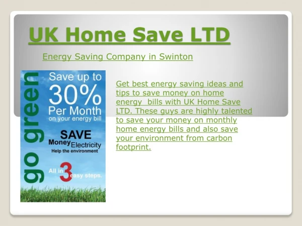 Uk Home Save LTD || Reduce Monthly Electricity Bills