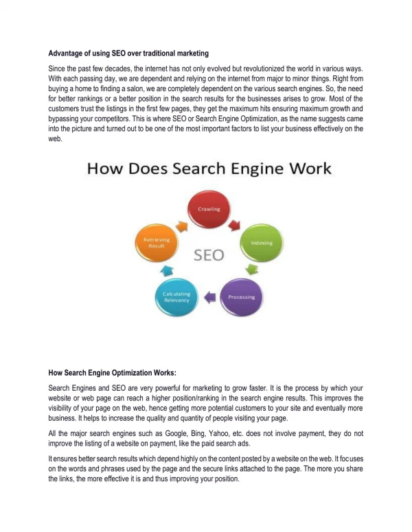 advantage of using seo over traditional marketing