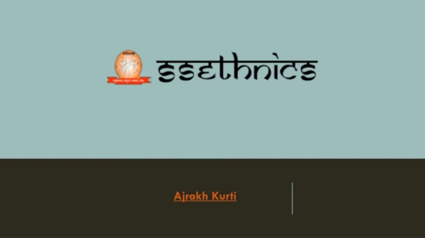 Ajrakh Kurti Online Shopping ssethnics
