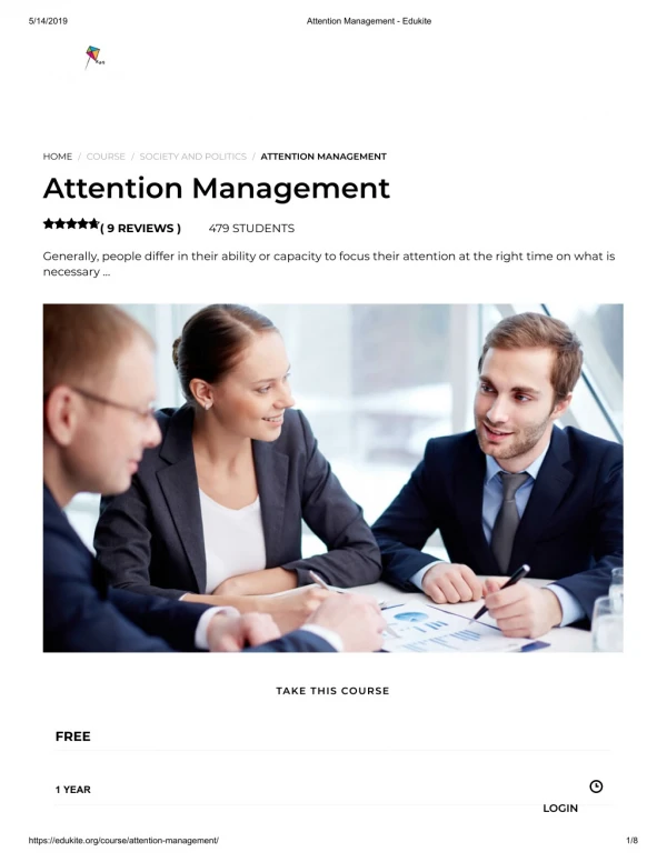 Attention Management - Edukite