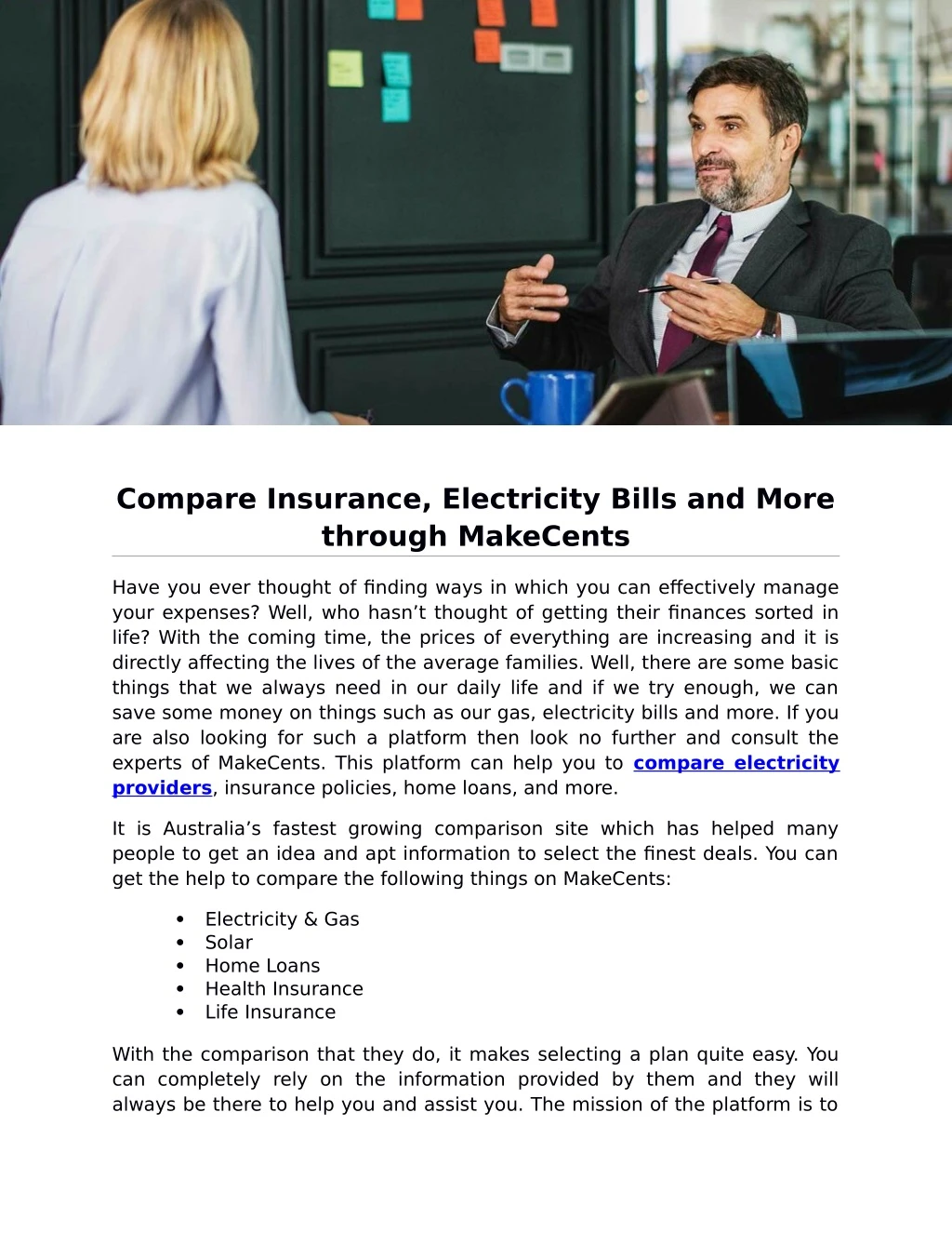 compare insurance electricity bills and more