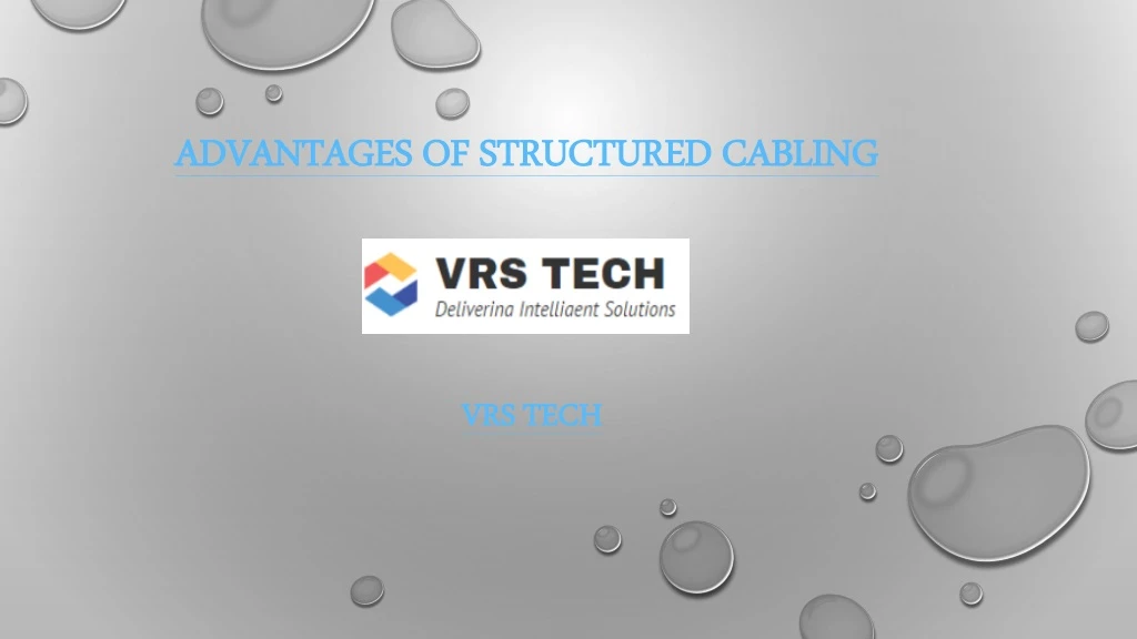 advantages of structured cabling