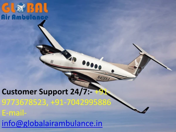 Global Air Ambulance in Ranchi with Advance Medical Setups