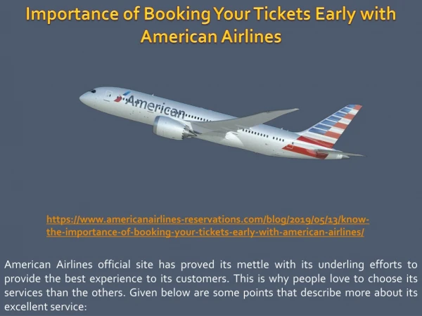 Importance of Booking Your Tickets Early with American Airlines