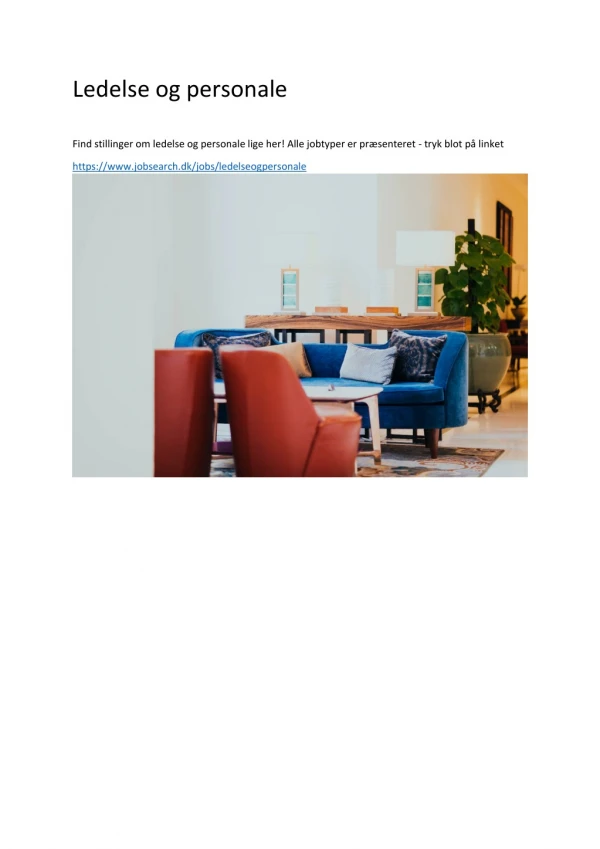 ledelse og personale
