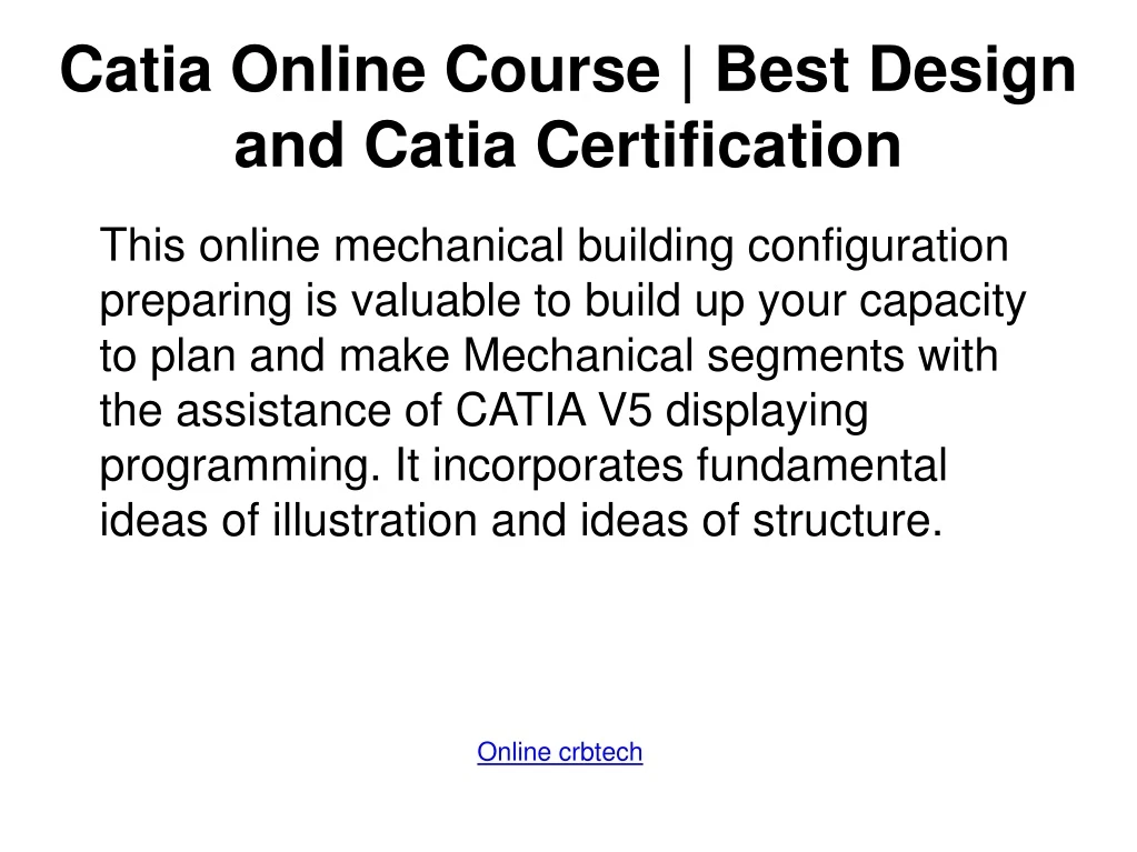 catia online course best design and catia