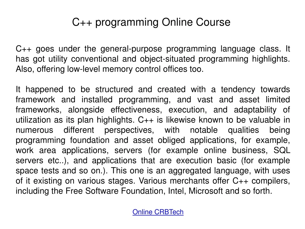 c programming online course