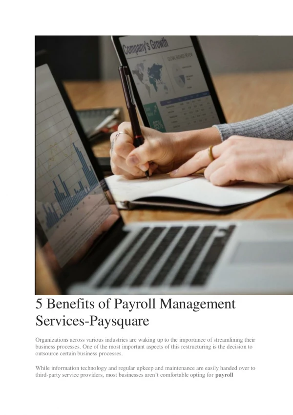 5 Benefits of Payroll Management Services-Paysquare