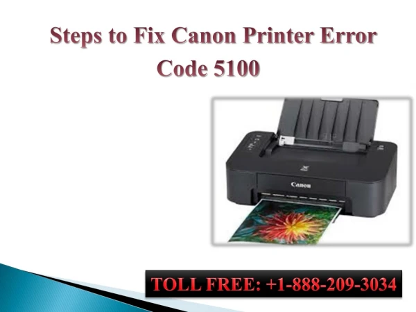 To Fix Canon Printer Error Code 5100