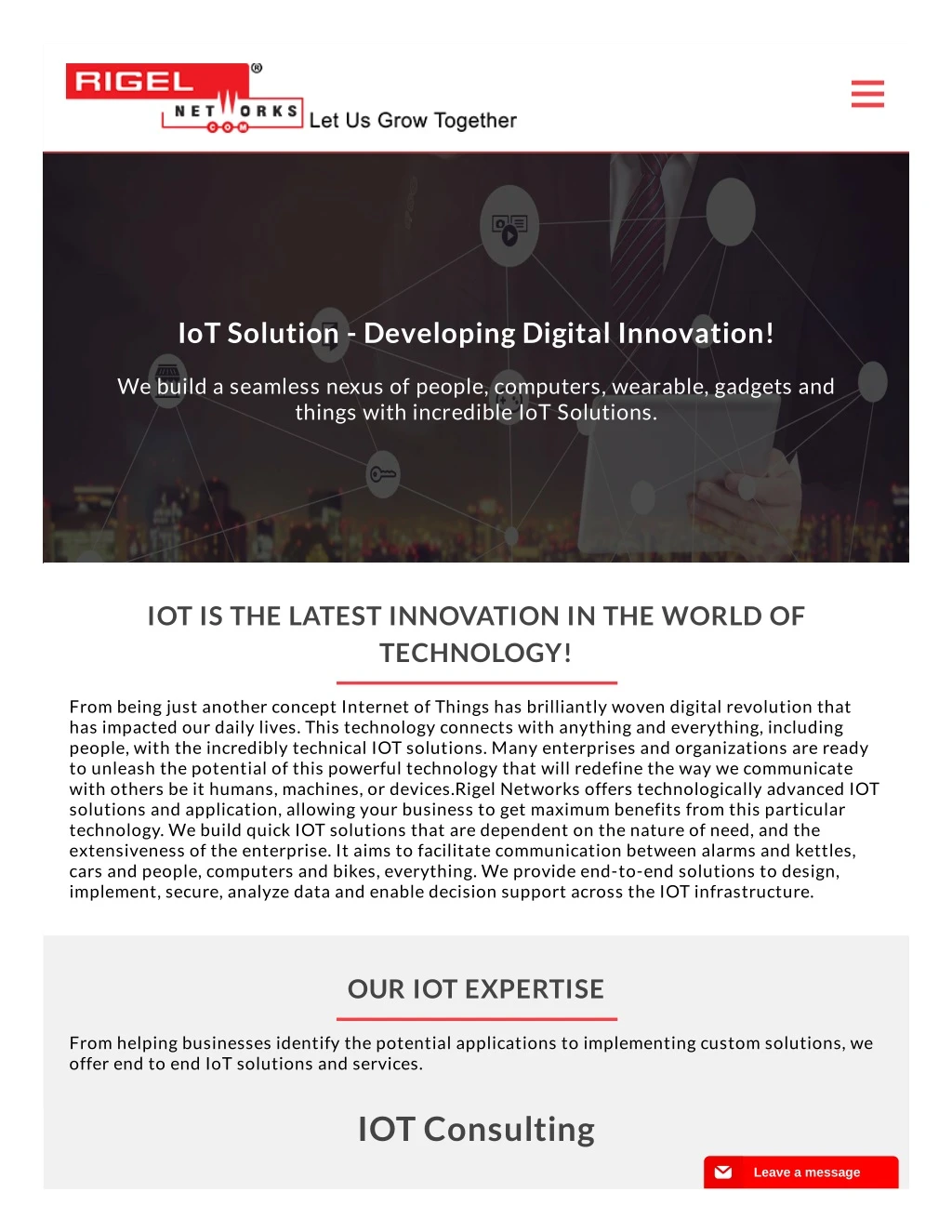 iot solution developing digital innovation