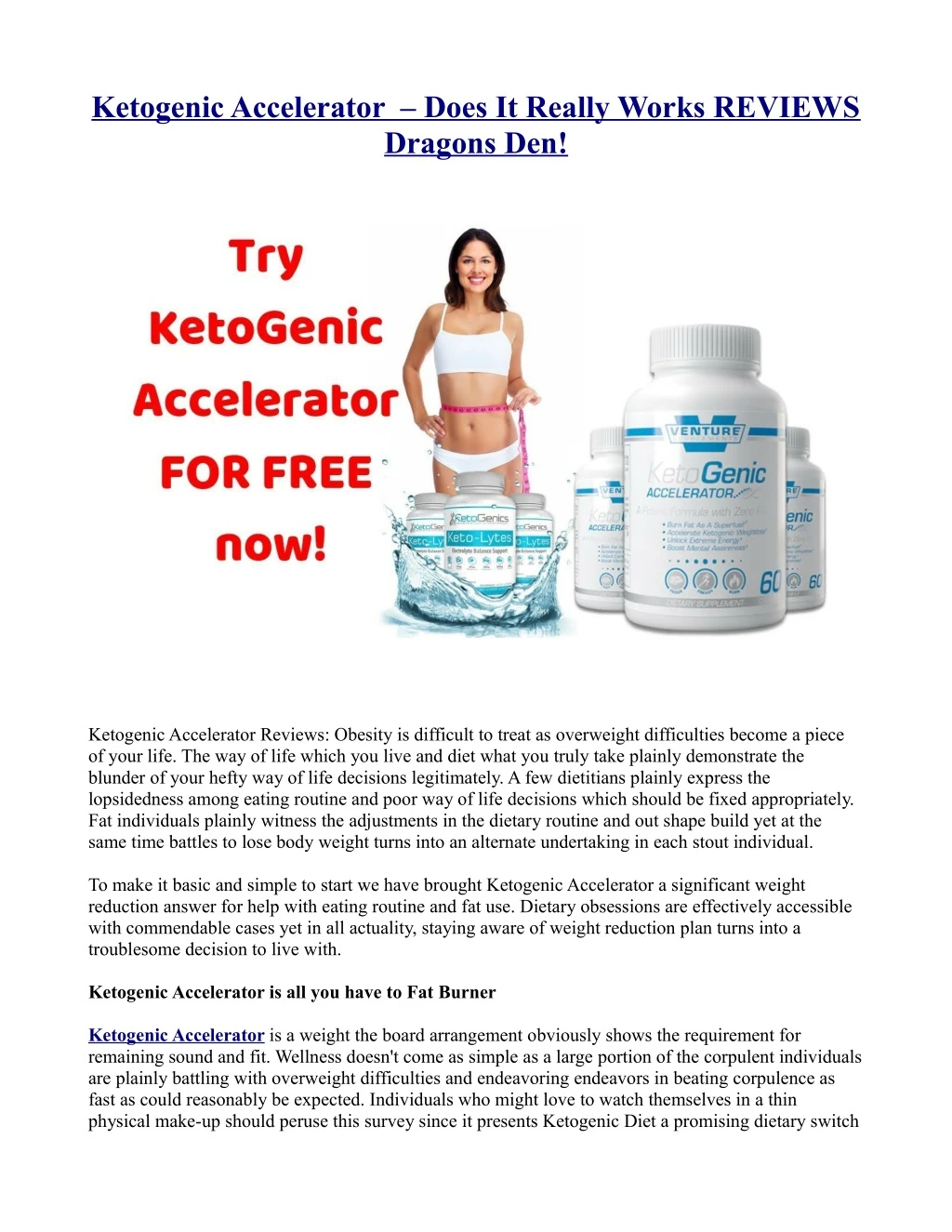 ketogenic accelerator does it really works