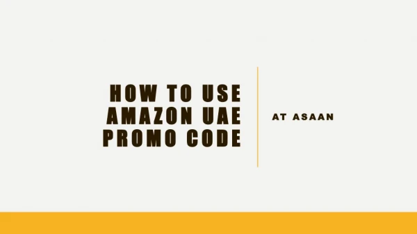 How To Use Amazon Promo Code UAE