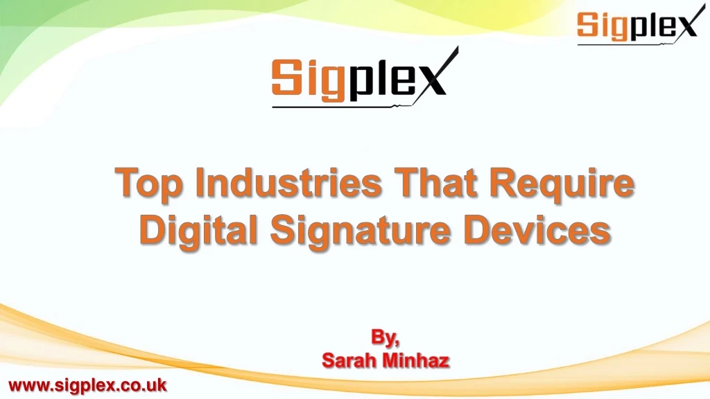 top industries that require digital signature