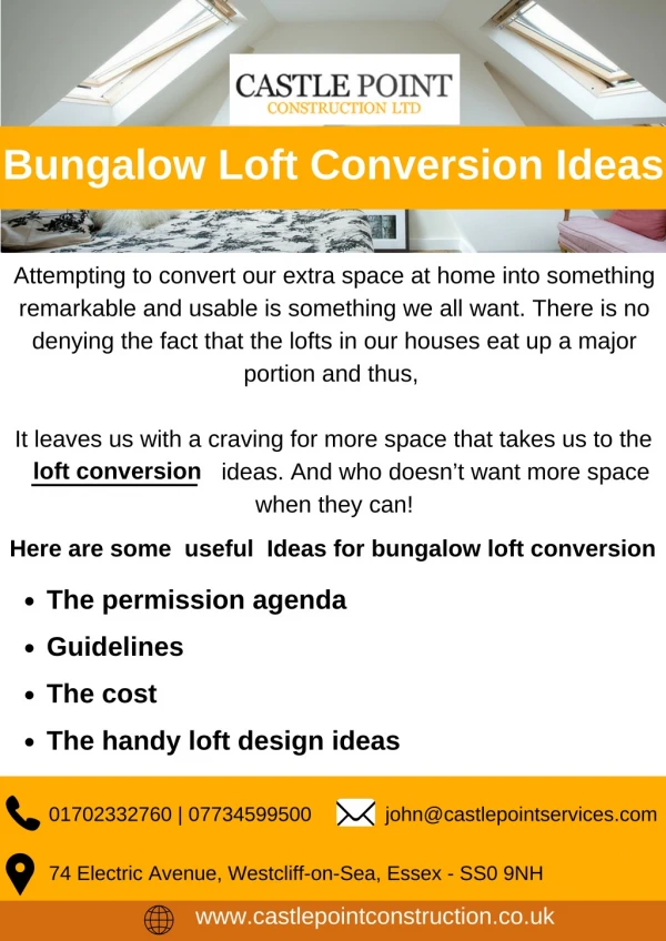 Bungalow Loft Conversion Ideas