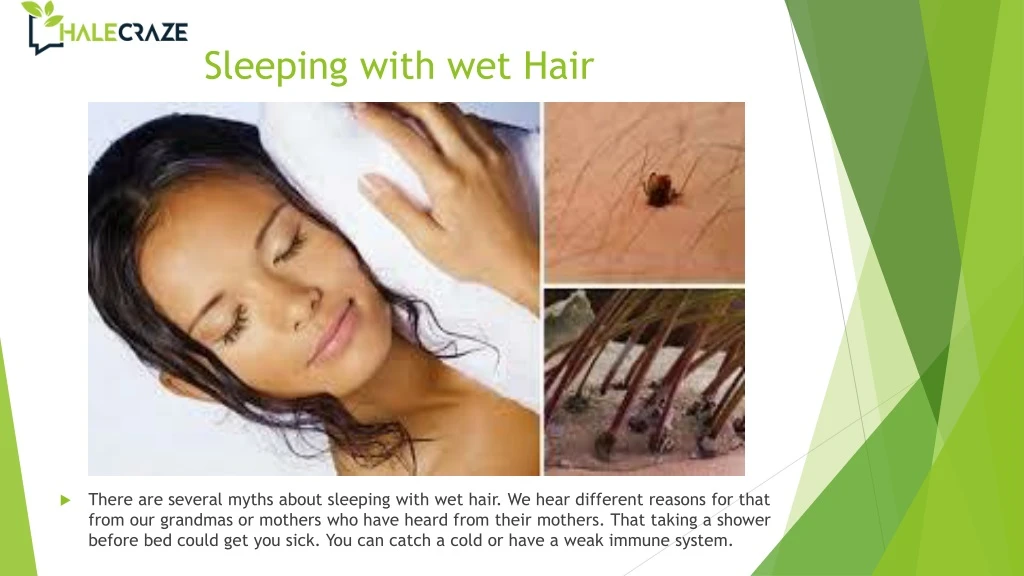 sleeping with wet hair