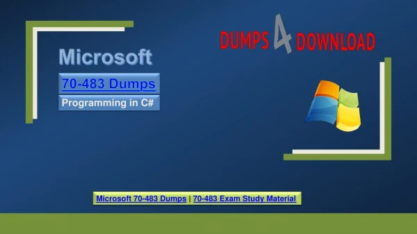 2019 Microsoft 70-483 Exam Dumps-A Surprising Tool to Help You through Real Exam Dumps