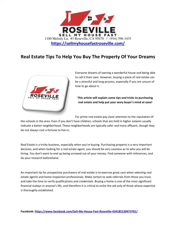 Sell My House Fast Roseville