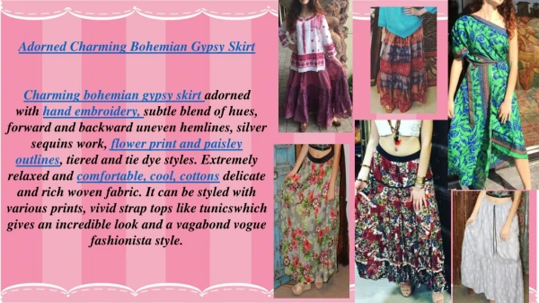 Adorned Charming Bohemian Gypsy Skirt