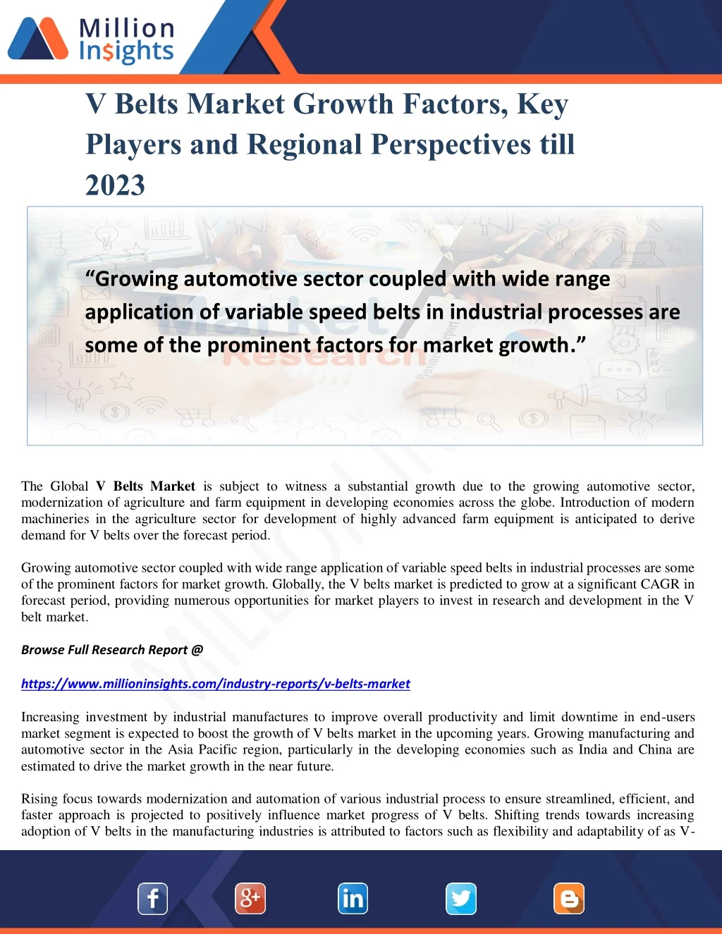 v belts market growth factors key players