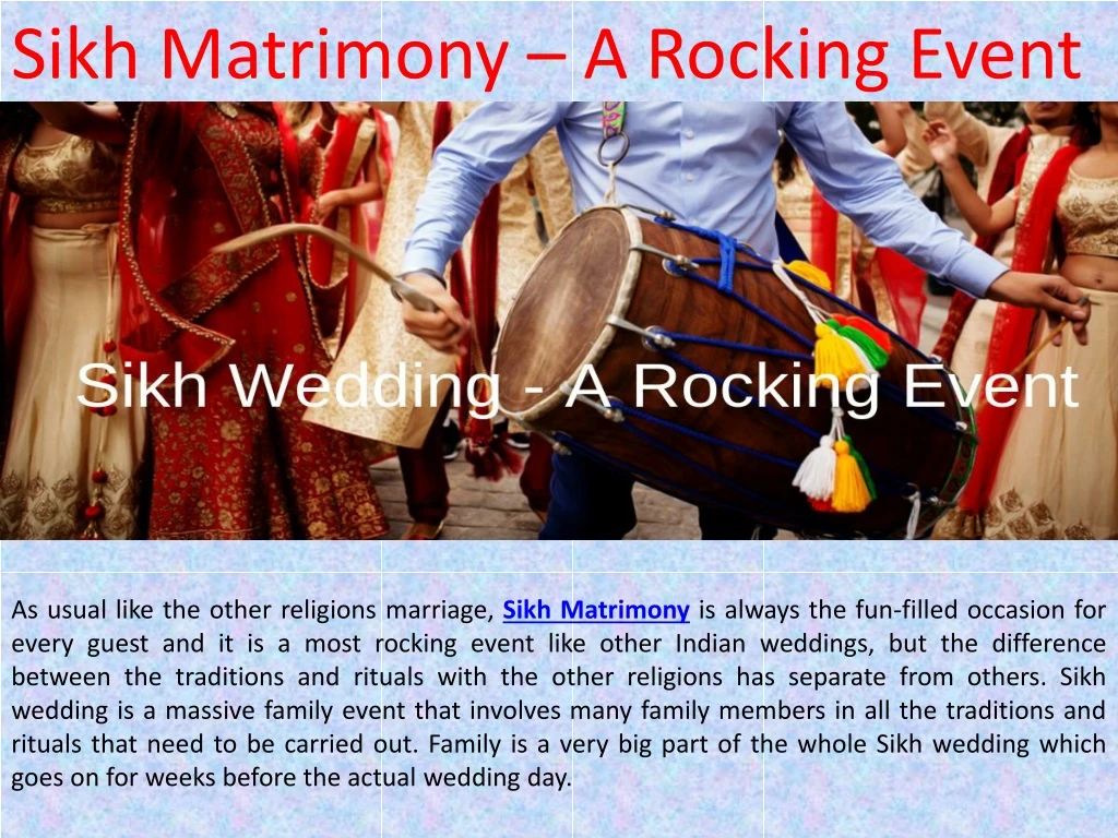 sikh matrimony a rocking event