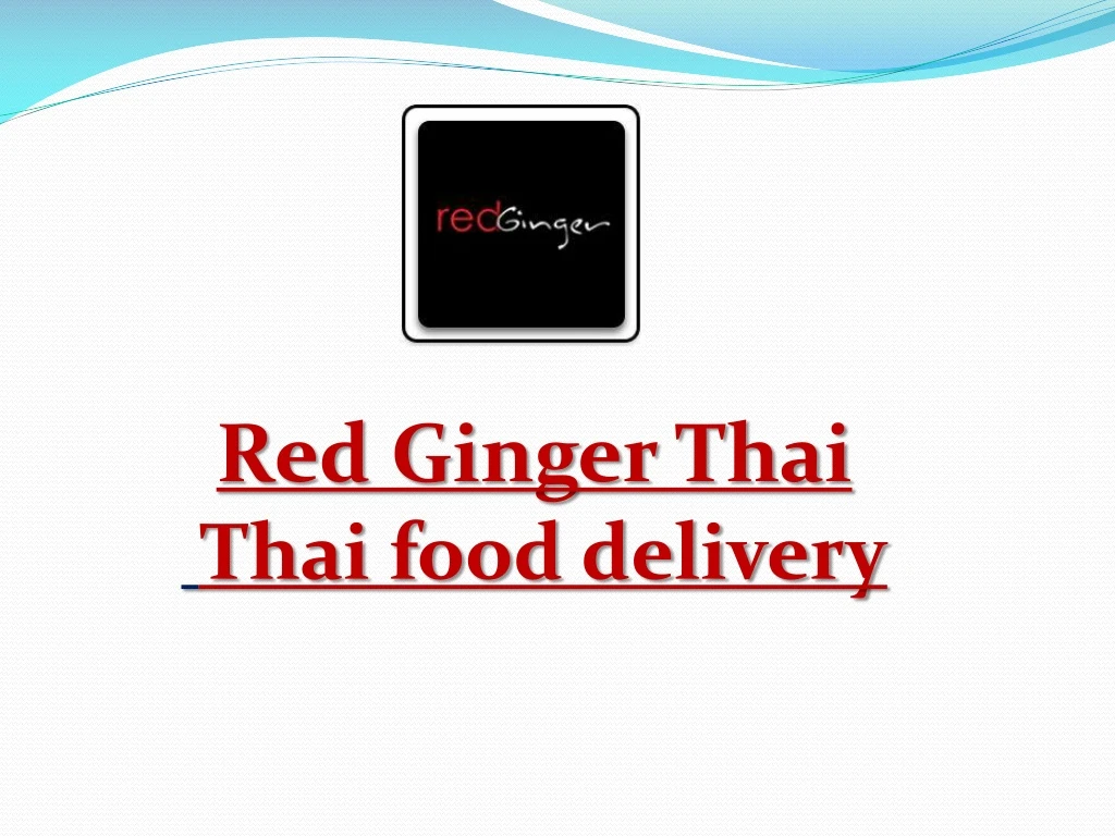 red ginger thai thai food delivery