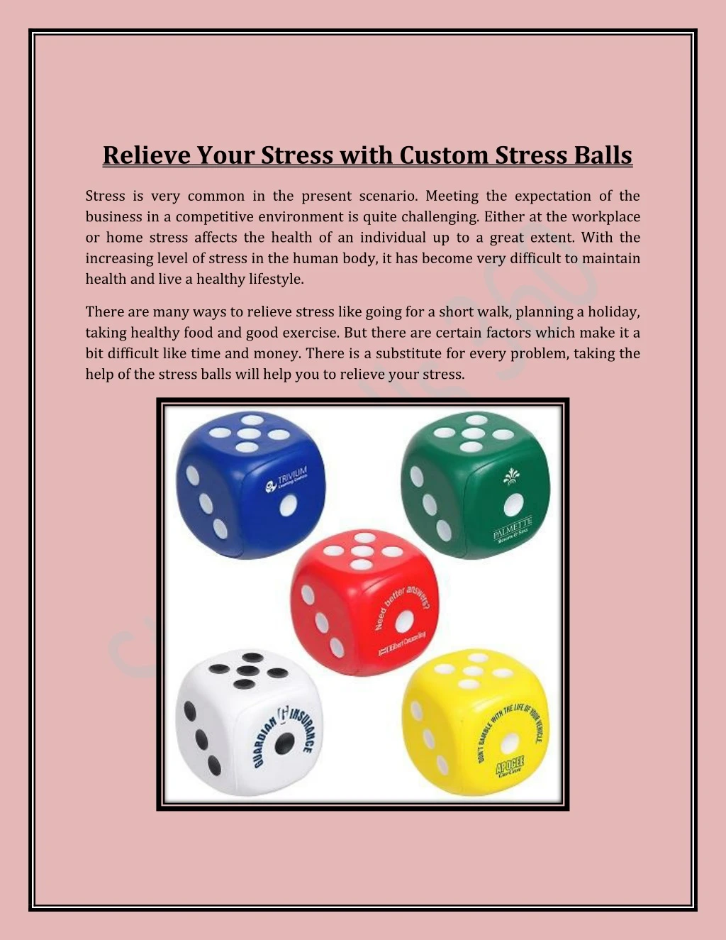 relieve your stress with custom stress balls